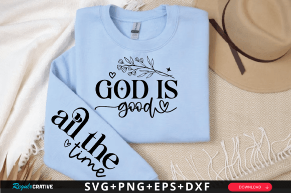 God is Good Sleeve Svg Design for T-Shirt Designs
