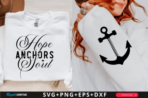 Hope Anchors Soul Sleeve Svg Design for T-Shirt Designs