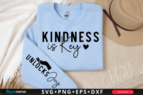 Kindness is Key Sleeve Svg Design for T-Shirt Designs