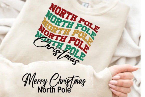 North Pole Merry Christmas Sweater PNG