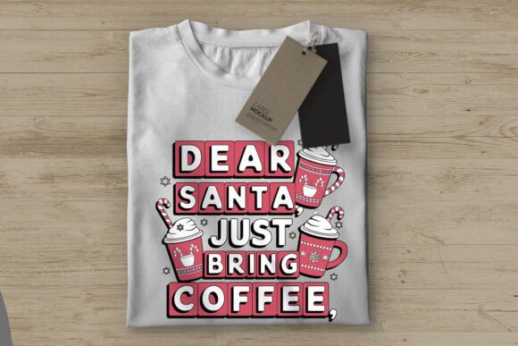 Retro Santa Christmas Coffee PNG for T-Shirt Designs