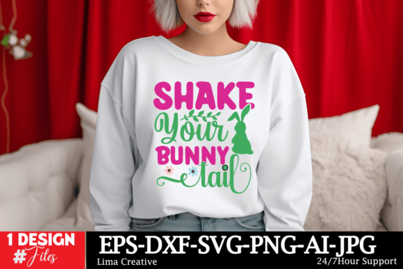 Shake Your Bunny Tail SVG Cut File for T-Shirt Designs