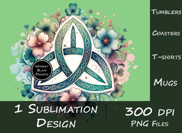 St Patricks Celtic Triquetra Sublimation & T-Shirt Designs