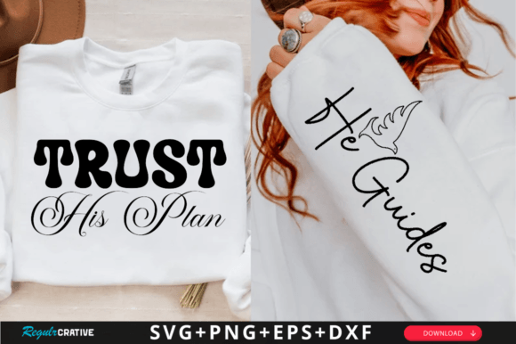 Trust His Plan Sleeve Svg Design for T-Shirt Designs